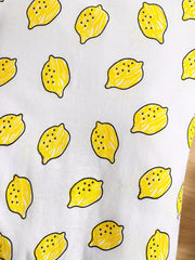 Summer Lemon Printed Cotton Jumpsuit for Infants