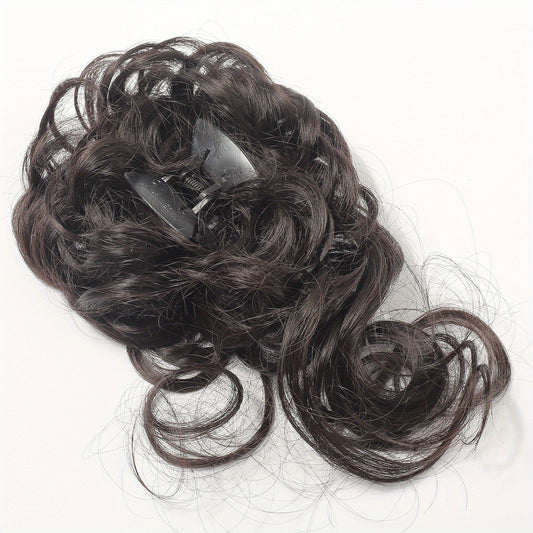 Curly Wigs Ponytail Hair Extension PVC Simulation Hair