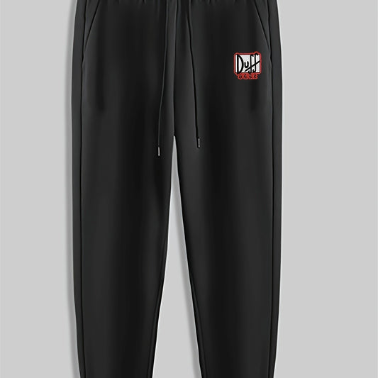 Duff Print Men's Pants Drawstring Sweatpants Casual Trousers Spring Autumn