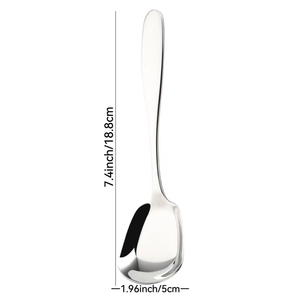 Long Handle Stainless Steel Soup Spoon for Dining and Serving
