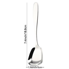 Long Handle Stainless Steel Soup Spoon for Dining and Serving
