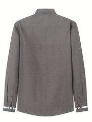 Men's Vintage Style Button Up Shirt for Business Occasion