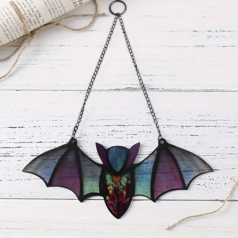 Colorful Bat Suncatcher Window Hanging Decoration for Home Room Garden