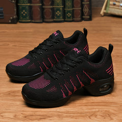 Breathable Mesh Mid Heel Dance Shoes for Women
