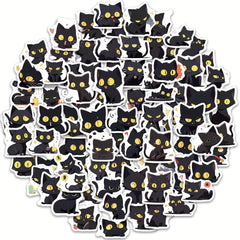 100pcs Cat Sticker Waterproof Coffee Cup Notebook Toy Car Sticker