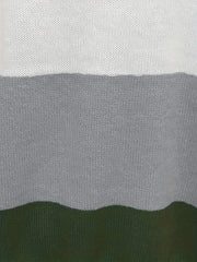 Colorblock Sweater Long Sleeve Round Neck Jumper