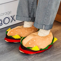 Funny Hamburger Novelty Slip-On Slippers for Women