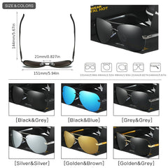 RoyalHot Polarized Metal Outdoor Driving Sunglasses