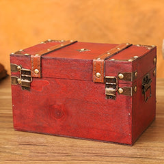 Vintage Wooden Storage Box For Jewelry Bedroom Living Room