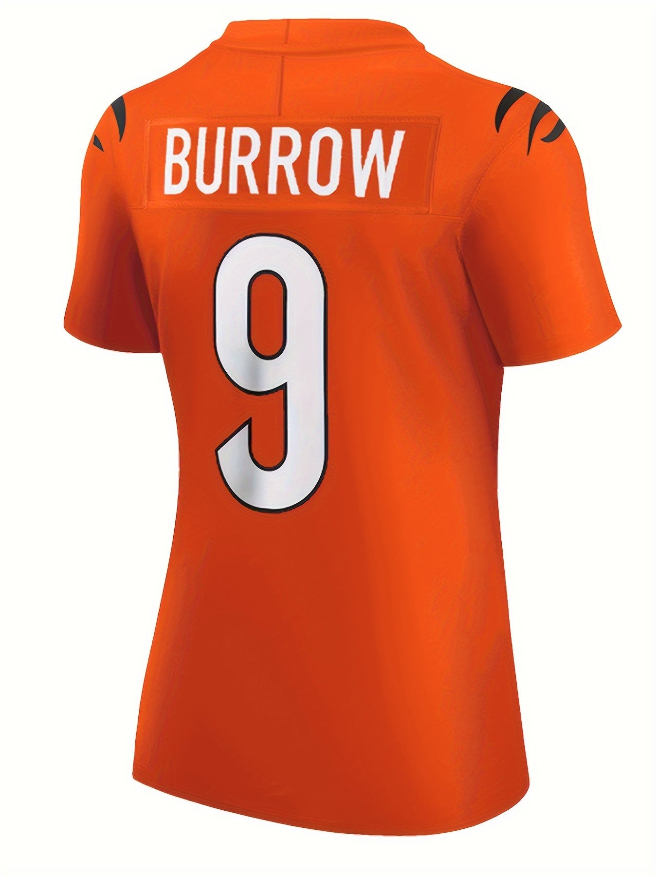 Women's Orange American Football Jersey V neck Breathable T-shirt