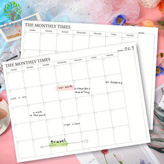 Trees 1pc Monthly Planner 27 21 Planning Pad Undated Desk Calendar