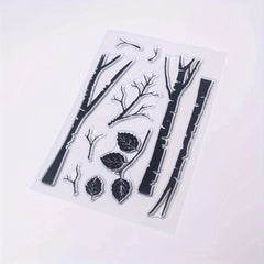 Branches Leaves Clear Stamps For Holiday Card Making Decoration