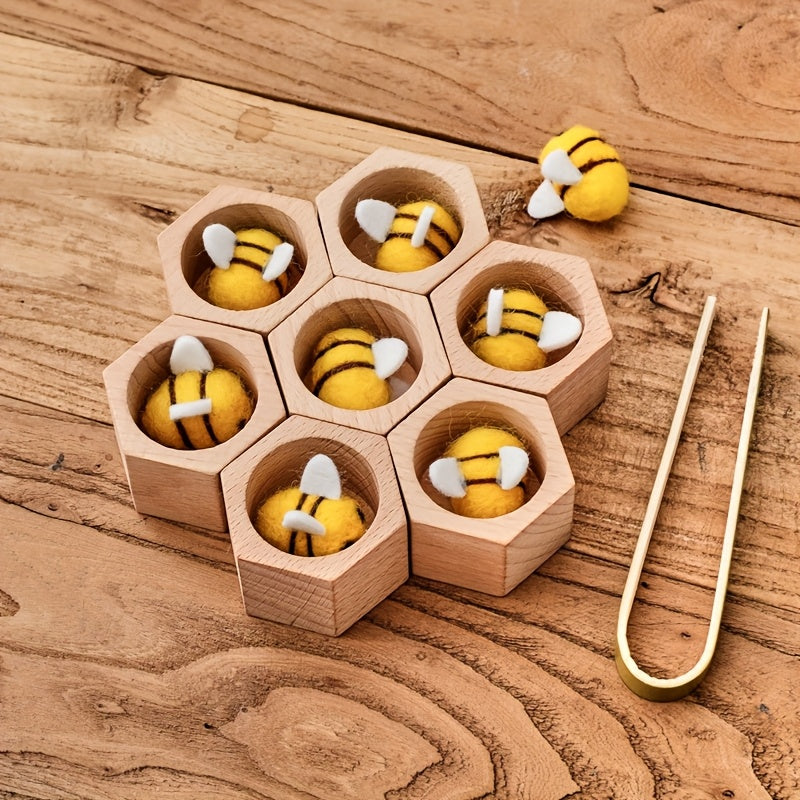 Wooden Beehive Toy Safe Beech Wood & Bamboo Construction