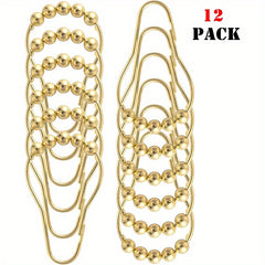 12pcs Shower Curtain Hooks Bathroom Accessories