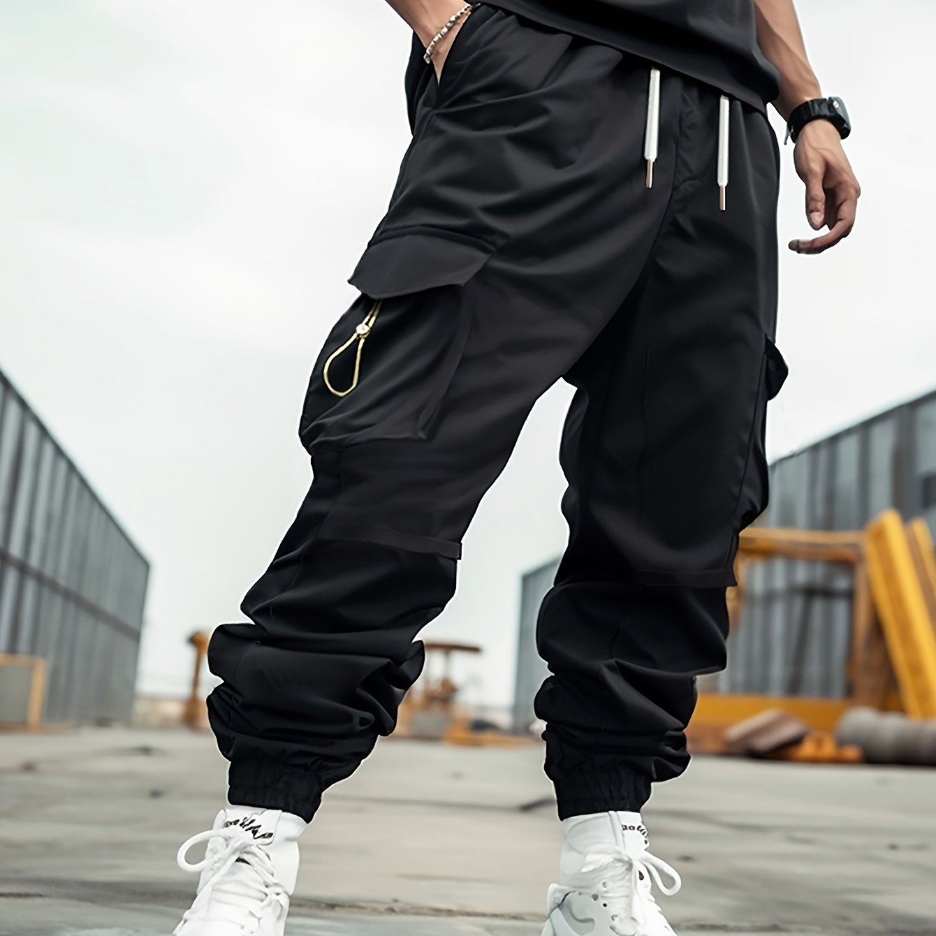 Men's Solid Joggers With Pockets Active Slim Fit