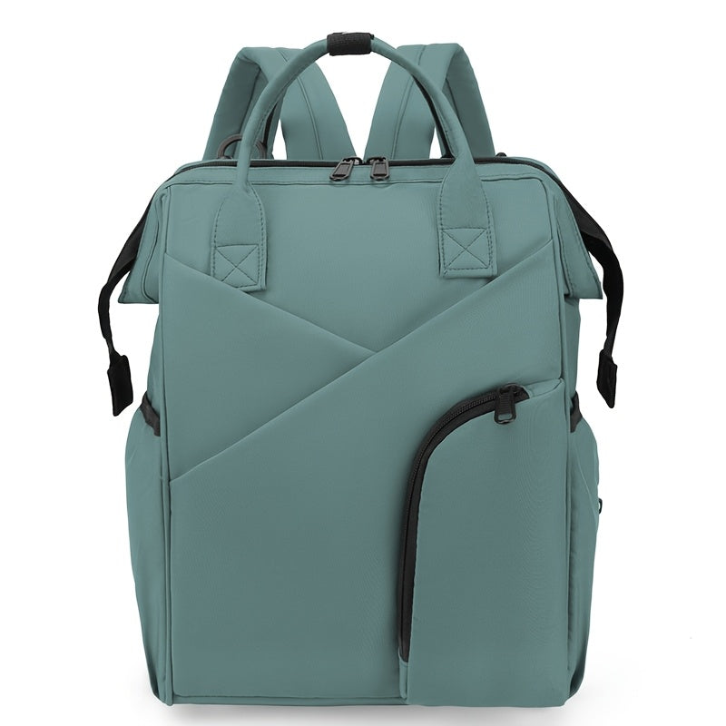 Teal Diaper Backpack Lightweight Large Capacity Mom Bag with Pockets