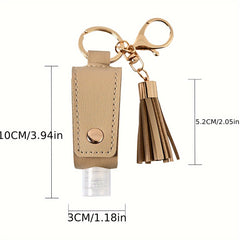 Mini Hand Sanitizer Holder Keychain Tassel Decor