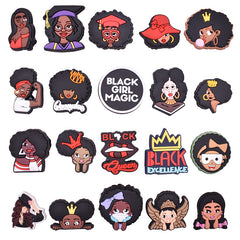 20pcs PVC Magic Girl Shoe Charms for Clog Sandals Party Favors