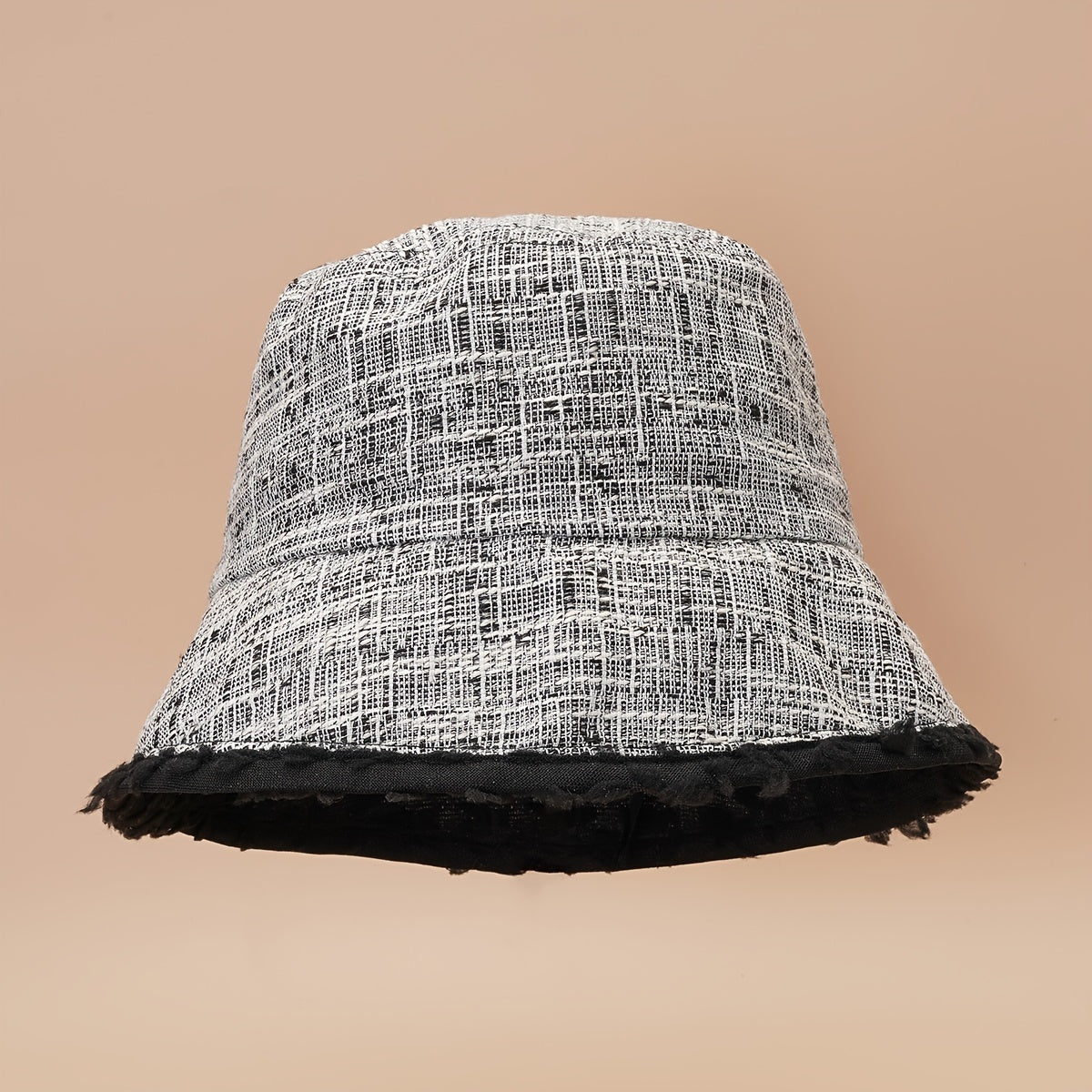 Casual Bucket Hat Cotton Blend Fisherman Cap Frayed Edges Warm Basin Hats