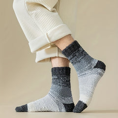 5 Pairs Fuzzy Winter Socks for Women Men