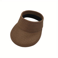 Summer Sunshade Sunscreen Straw Hat Foldable Empty Top Hat