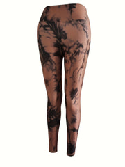 6Pcs Tie Dye Yoga Pants Tummy Control With Pocket Athletic Leggings Women