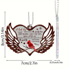 Love Acrylic Pendant Car Rearview Mirror Decoration