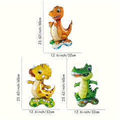 2pcs Standing Dinosaur Aluminum Balloon Birthday Party Decoration