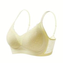 Lace Wireless Bra Push Up Intimates Comfy & Breathable Women's Lingerie