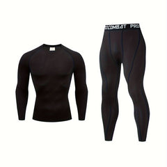 Men's Quick Dry Compression Long Sleeve Shirt & Leggings Set