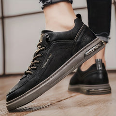 Men's Alphabet Detail Skate Shoes Wear resistant Non Slip Casual Shoes For Youth
