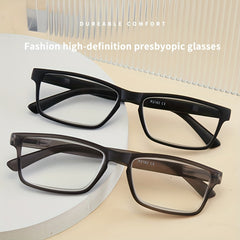 Spring Leg Full Frame PC Presbyopic Glasses Unisex Square Frame