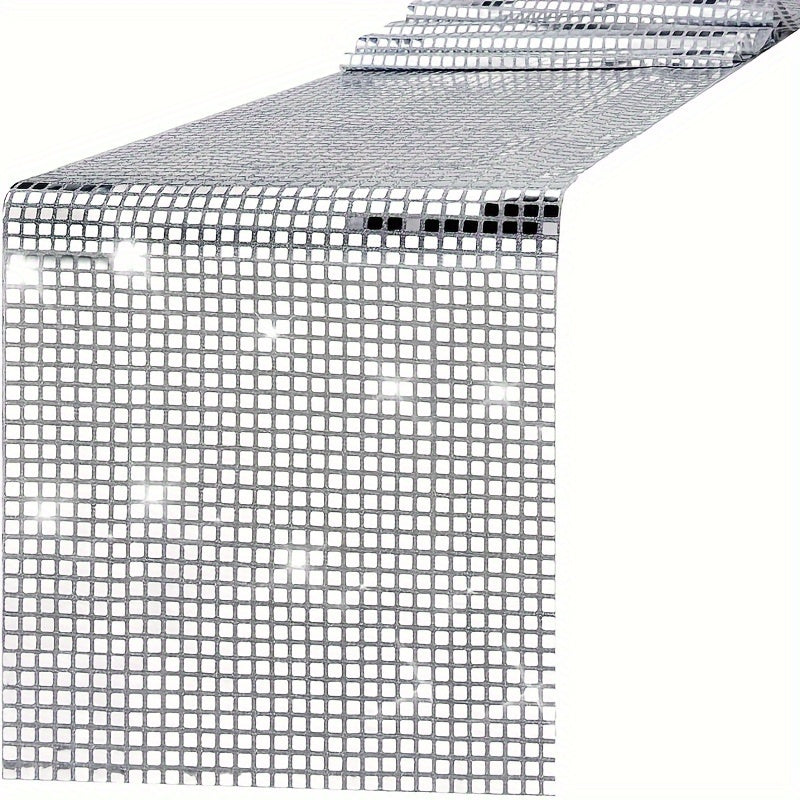 Flash Disco Party Table Towel Mirror Silvery Table Towel Retro
