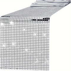 Flash Disco Party Table Towel Mirror Silvery Table Towel Retro