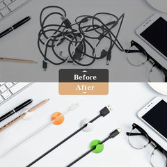 Adhesive Cable Clips - Organize Your Cables & Wires - Multiple Slot Options