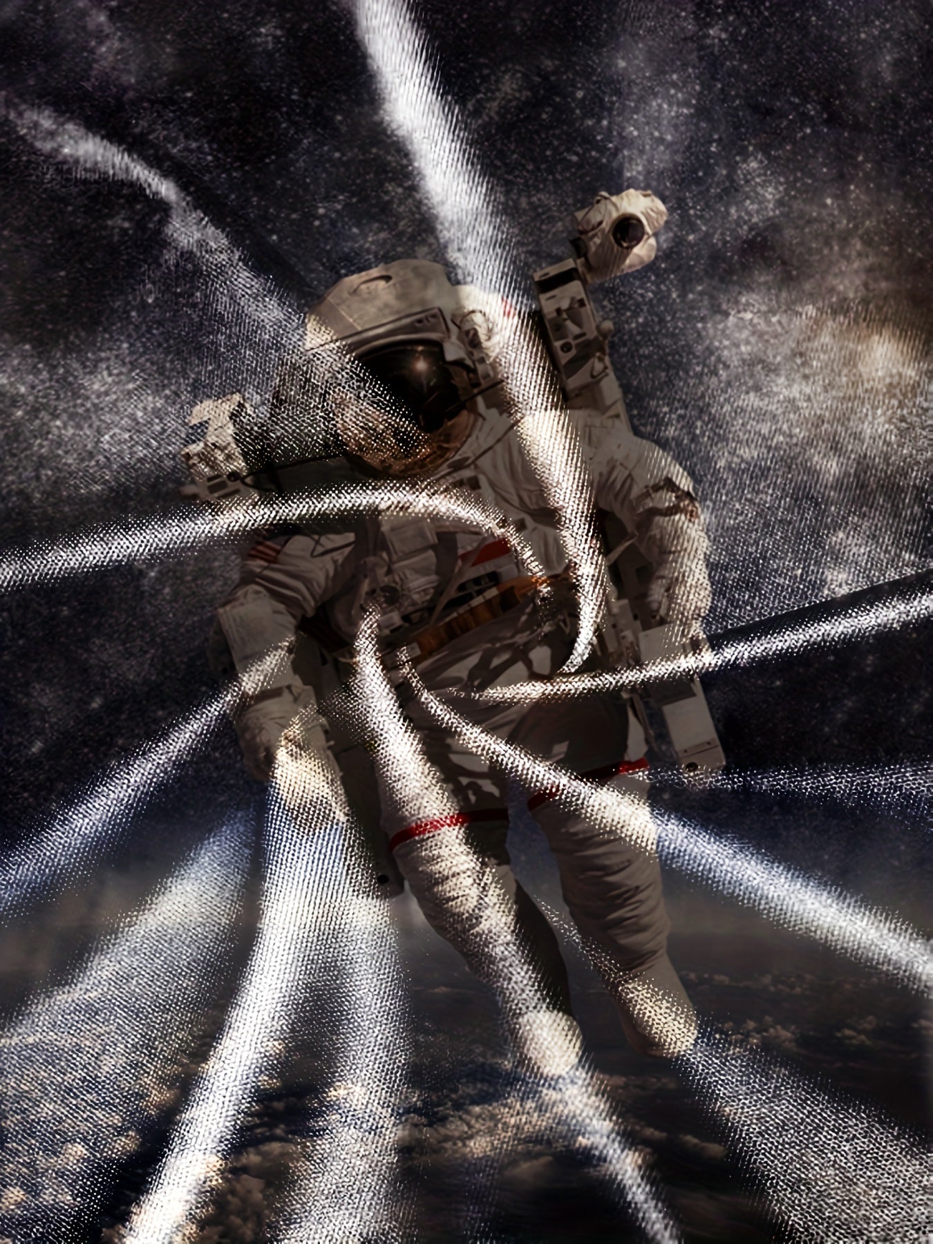 Astronaut 3D Print Men's Graphic Sweatshirt Autumn Winter