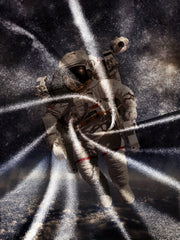 Astronaut 3D Print Men's Graphic Sweatshirt Autumn Winter