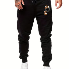 Sloth In Pocket Graphic Drawstring Joggers Men's Sweatpants