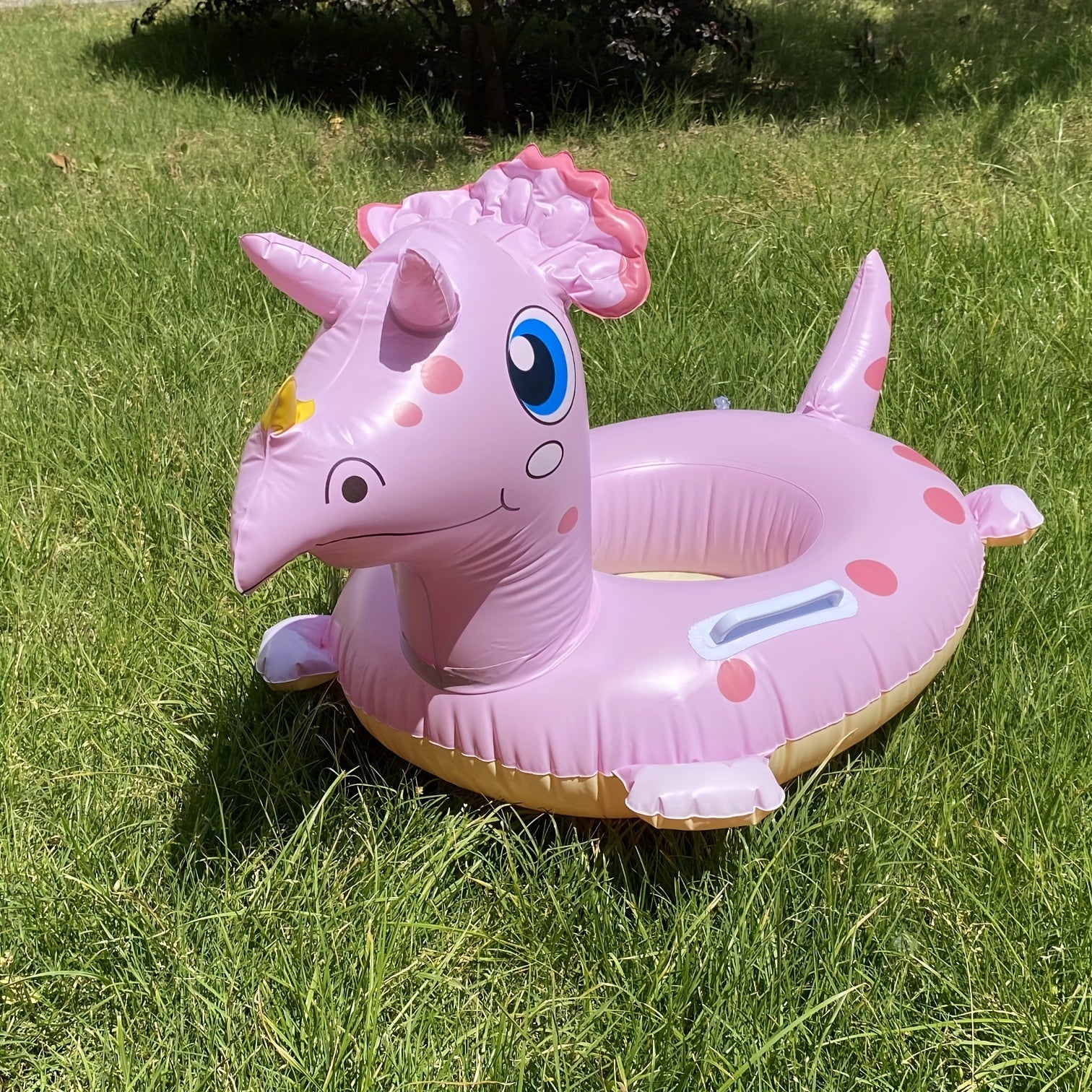 Inflatable Dinosaur Swim Float Handle Anti-rollover Pool Ring