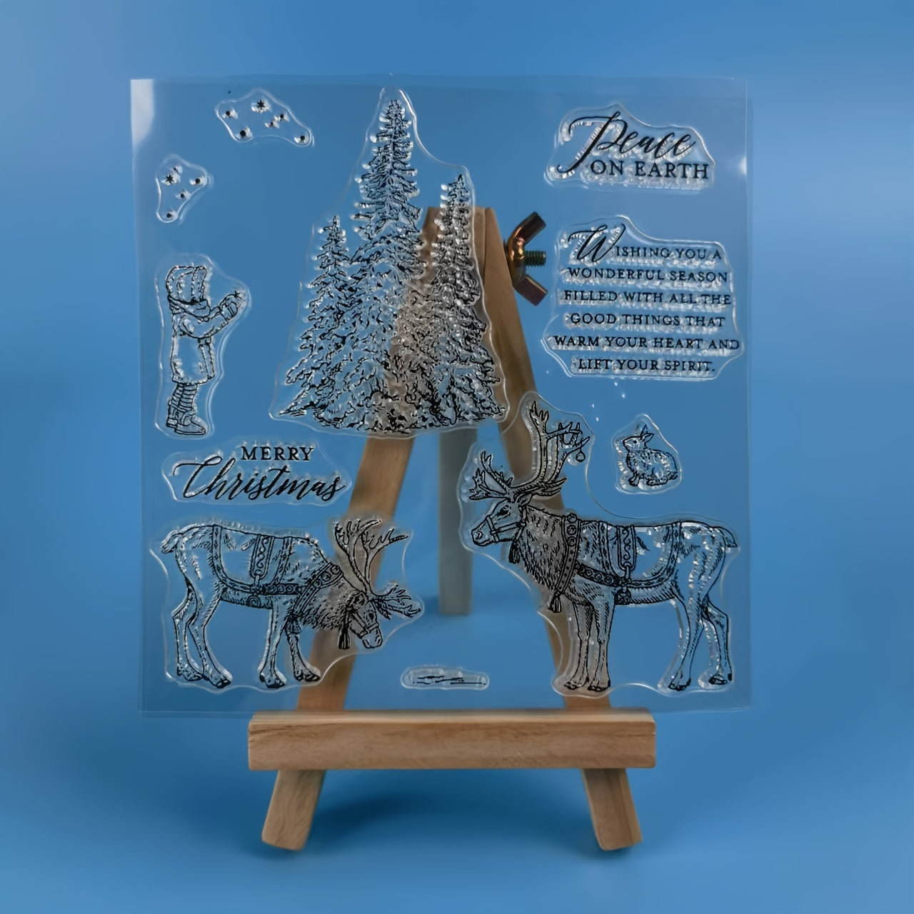 Deer Metal Cutting Dies And Clear Stamps Set DIY Scrapbooking Card Album