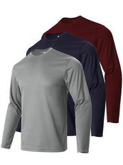 Men's Solid Long Sleeve T-Shirt Quick Dry Moisture Wicking