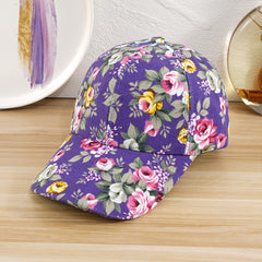 Women's Flower Baseball Cap Adjustable Cap Outdoor Casual Style Hat