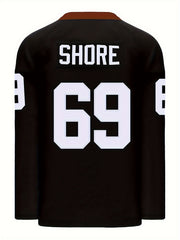 Men's Ice Hockey Jersey #69 Classic Embroidery Stitched Sweatshirt