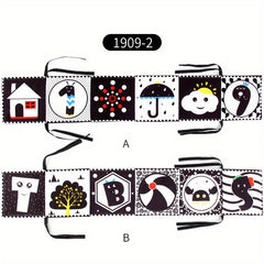 Soft Baby Cloth Book & Cards Set, High Contrast Educational Toy for Boys Girls