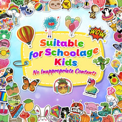 1000pcs Cartoon Colorful Doodle Stickers Water Cup Notebook Journal Decoration