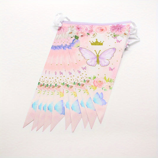 Triangle Flag Banner Pennant Party DIY Decoration Animals Unicorn Donut