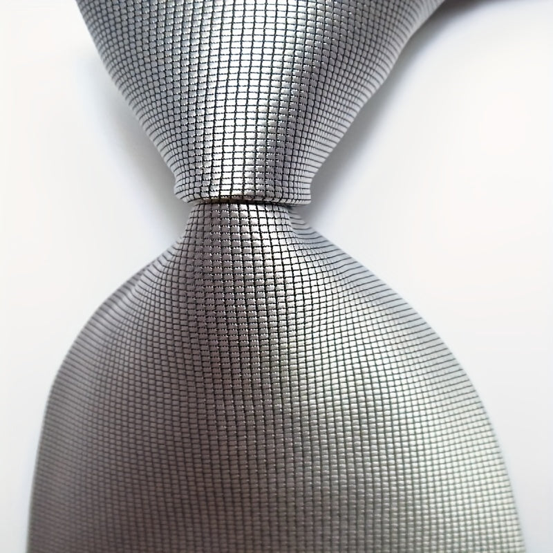 Solid Jacquard Woven Men's Tie Set