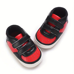 Baby Boy Sneakers with Hook and Loop Fastener for Indoor Outdoor Walking