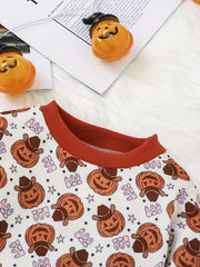 Halloween Pumpkin Printed Baby Sweatshirt