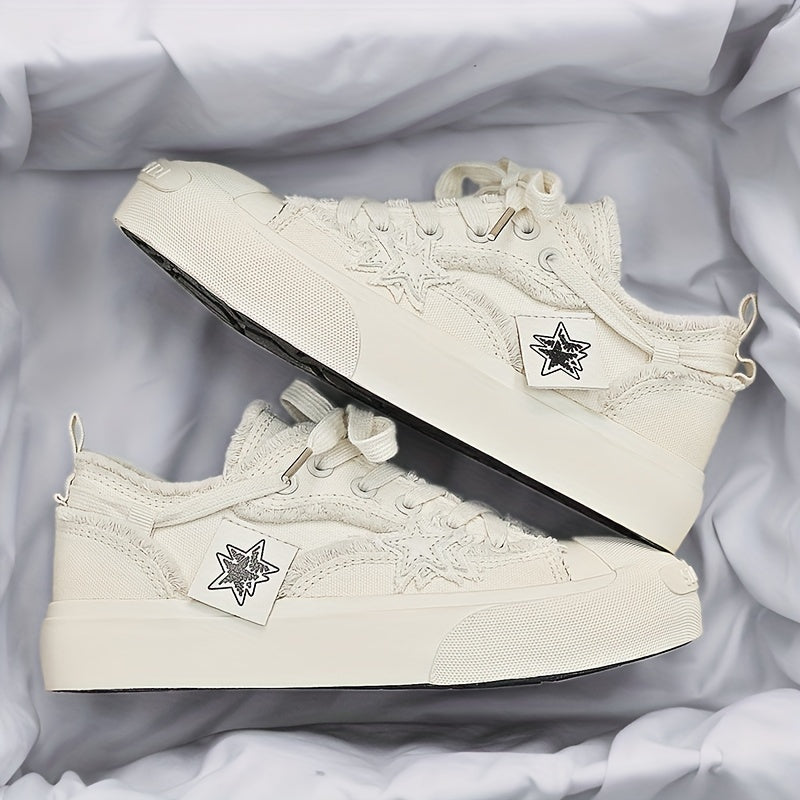 Women's Star Patched Platform Skate Shoes
